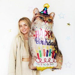 Шар фигура HB Кот фотографичный