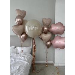 Готовое решение на выписку из роддома с облаками