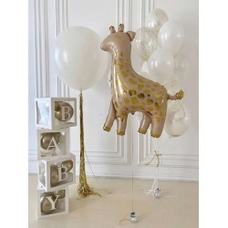 Готовое решение на выписку из роддома с жирафом