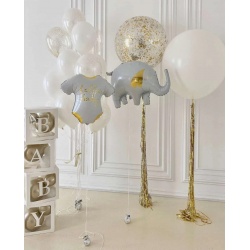 Готовое решение на выписку из роддома с слоником