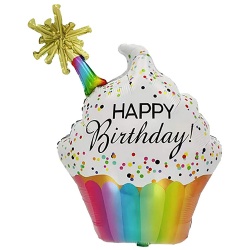 Шар фигура HB Кекс радужный