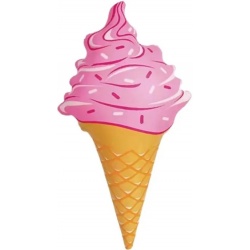 Шар Фигура Мороженое Вафельный рожок Розовый