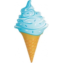 Шар Фигура Мороженое Вафельный рожок Голубой