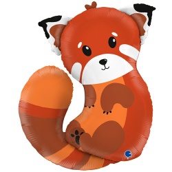 Шар фигура Панда красная