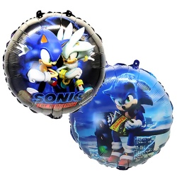 Шар 18 круг Соник синий читающий