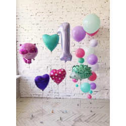 Композиция «Ежик и енот»