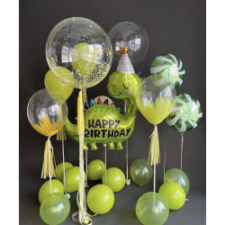 Готовое решение «Динозавр на вечеринке»