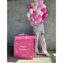 Коробка с шарами «Розовый зефир»