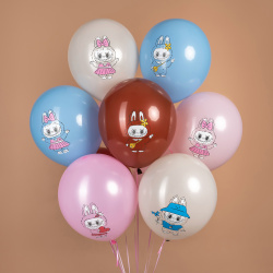 Облако шаров с гелием Лабубу 50 шт